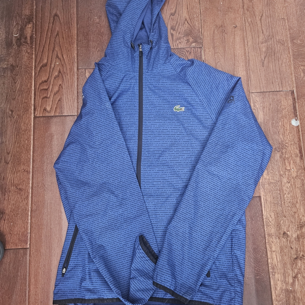 Lacoste Novak Djokovic Navy Striped Hoodie